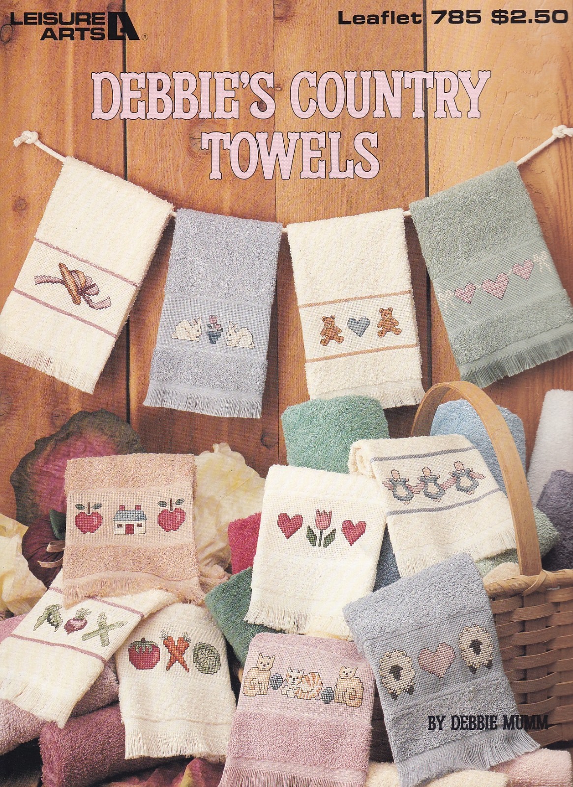 Cross Stitch Pattern Leaflet DEBBIE'S COUNTRY TOWELS Leisure Arts 785
