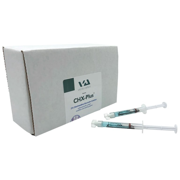 Vista Dental 503930 CHX-Plus 2% Endodontic Syringes Pack 20/Pk 1.2mL