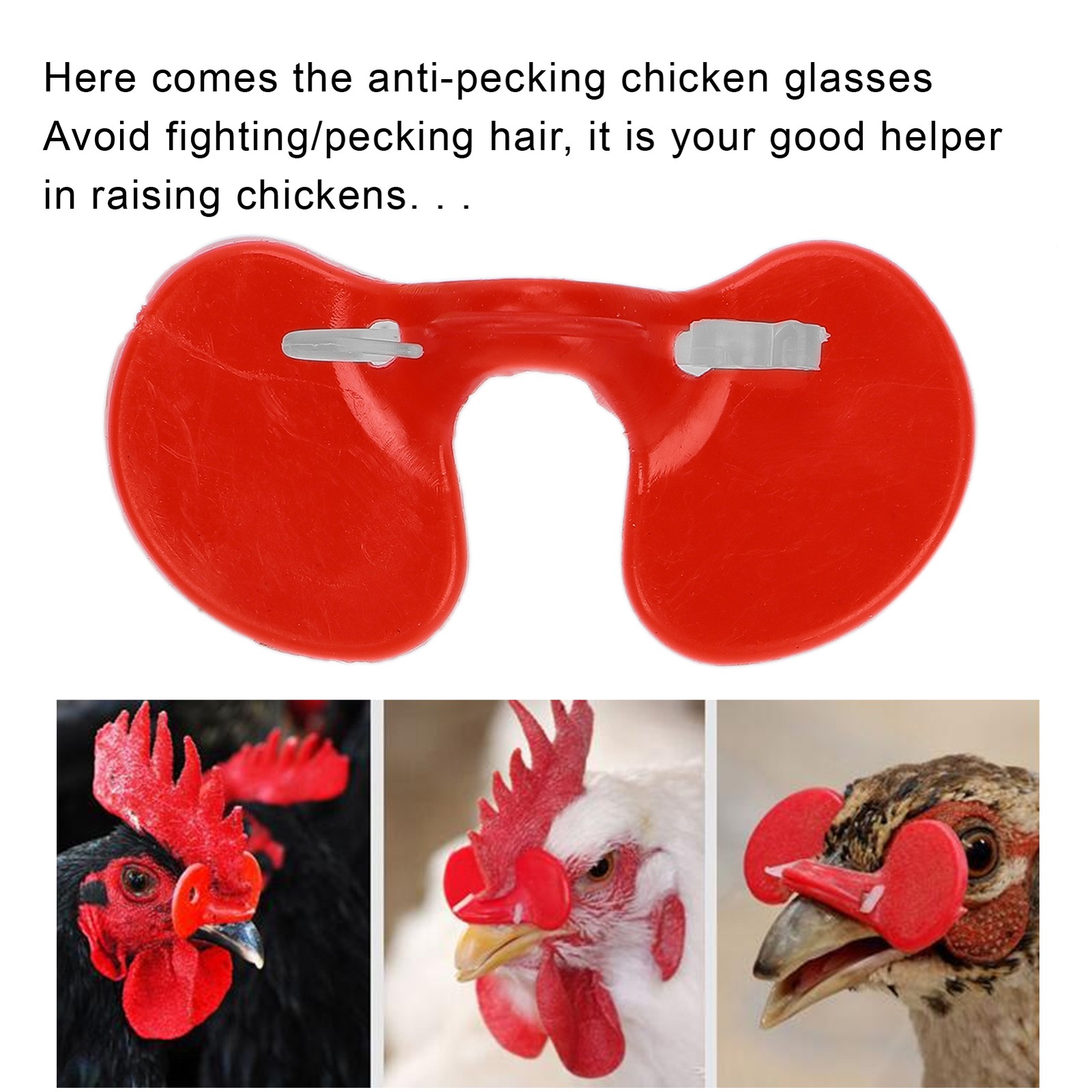 (Single Beam)100pcs Chicken Peeper AntiPecking Chicken Goggle W/ Eye Emboli