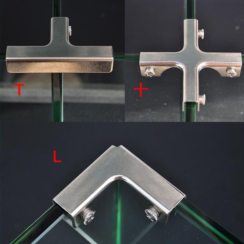 L/T Type Right Angle Fixe Clip Connecting Piece Fish Tank Glass Fixed For 5-12mm