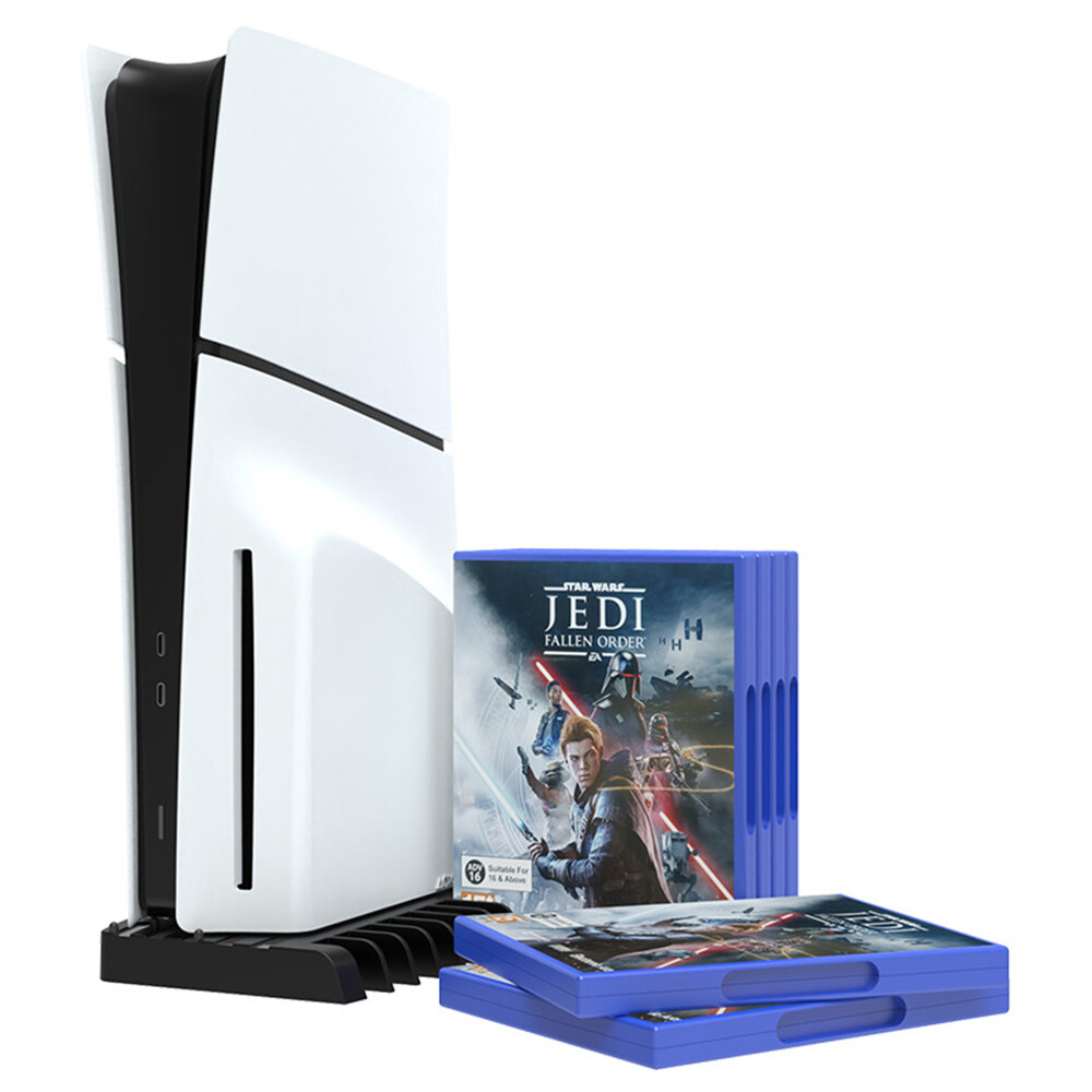 For PS5 Slim Host Base For P5 Slim Game and Disc Storage Rack