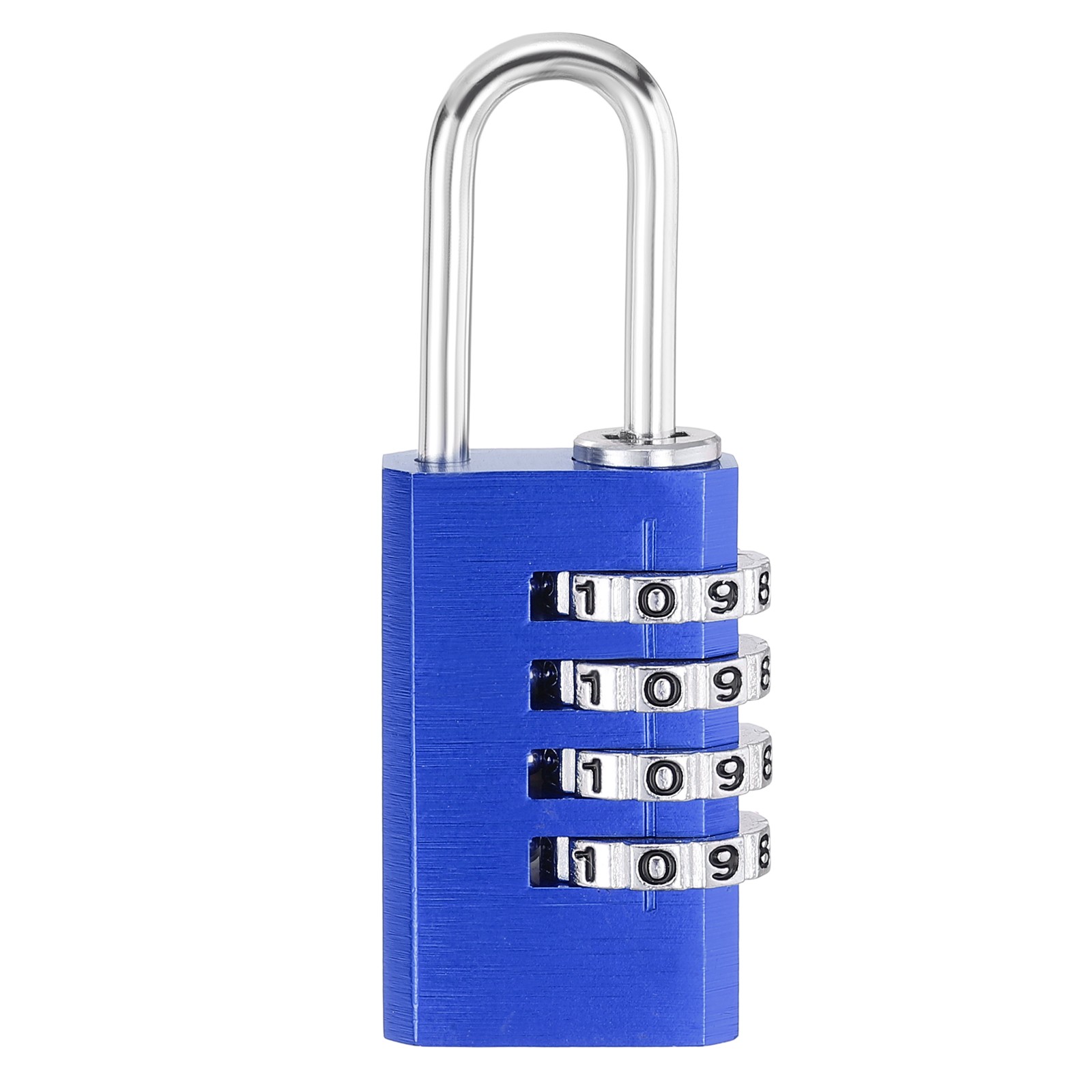 4 Digit Combination Lock,(H:2.4", Blue), Aluminum Anti-Rust Outdoor Lock