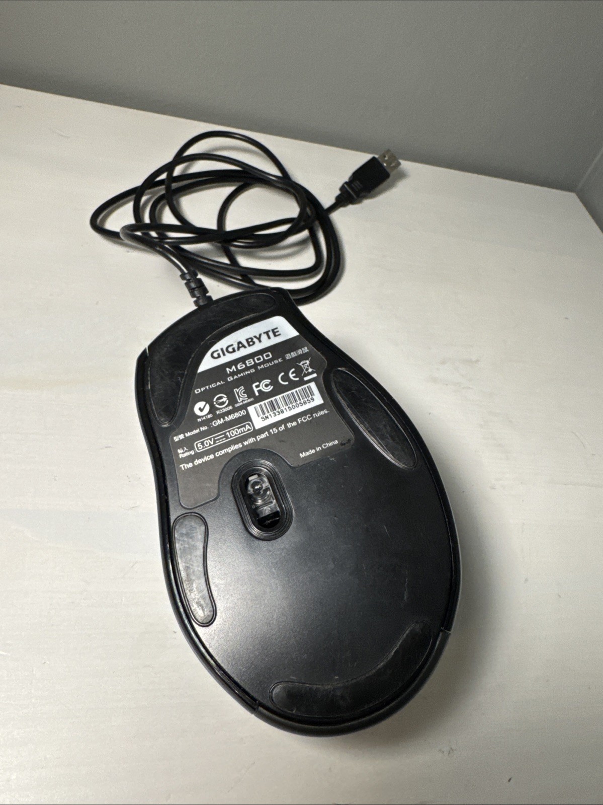 Gigabyte Gaming Mouse USB Wired M6800 Preowned Tested Works