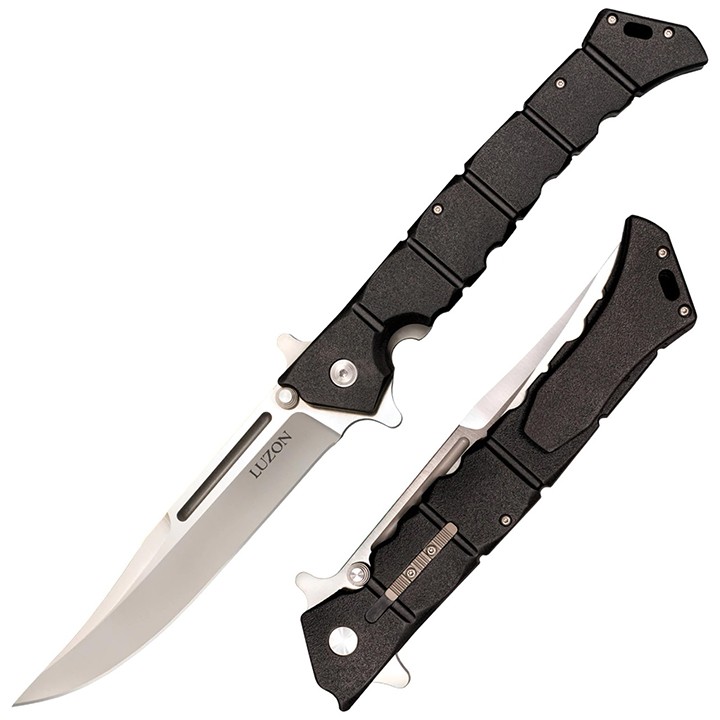 Cold Steel Luzon Series 6" Folding Knife with Pocket Clip, Black/Silver