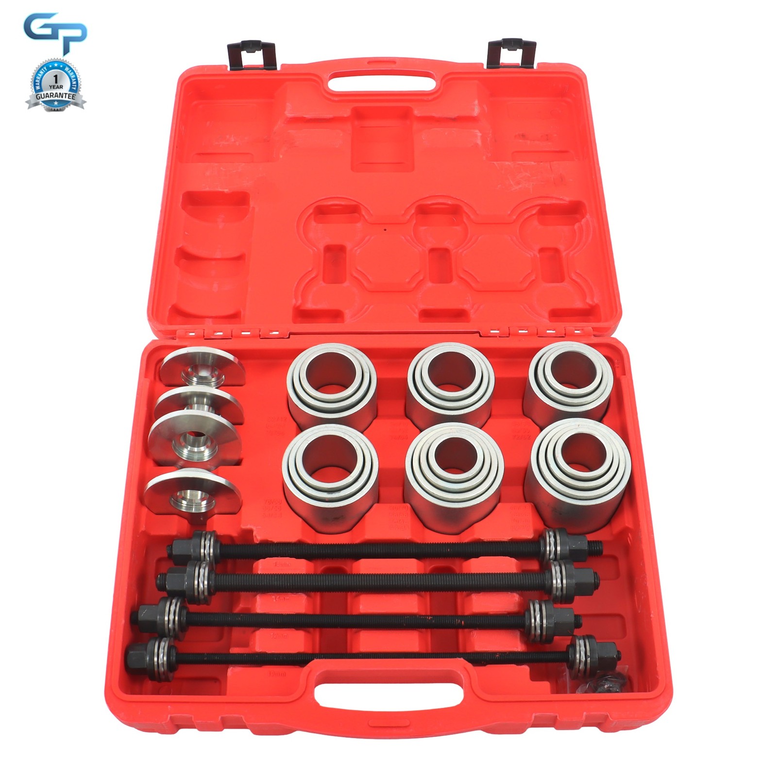 Universal Press & Pull Sleeve Kit Bushing Bearing Removal Install Tool Set 28Pcs