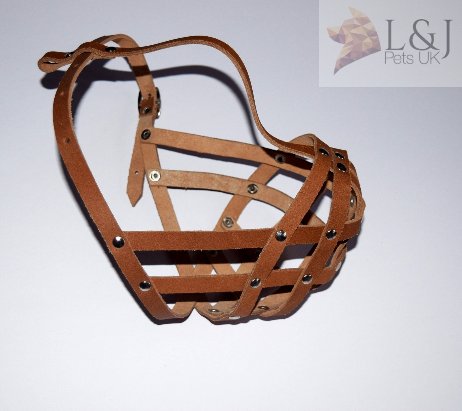 Leather Dog Muzzle | Pug & other flat faced short snout dogs | Durable Material