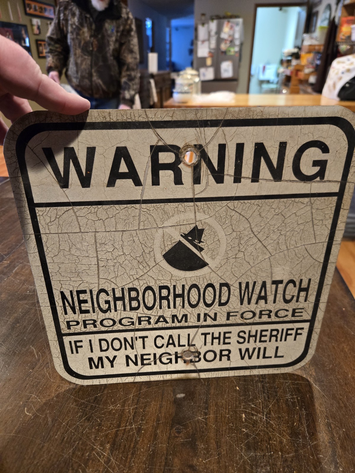 Vintage Metal Sign Neighborhood Watch Law Enforcement 12x12 Sign