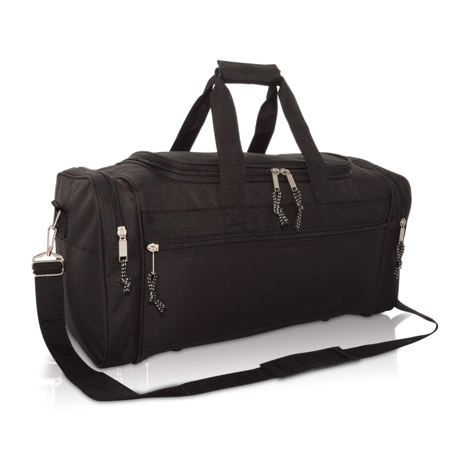 21" Blank Sports Duffle Bag Gym Bag Travel Duffel Adjustable Strap in Black