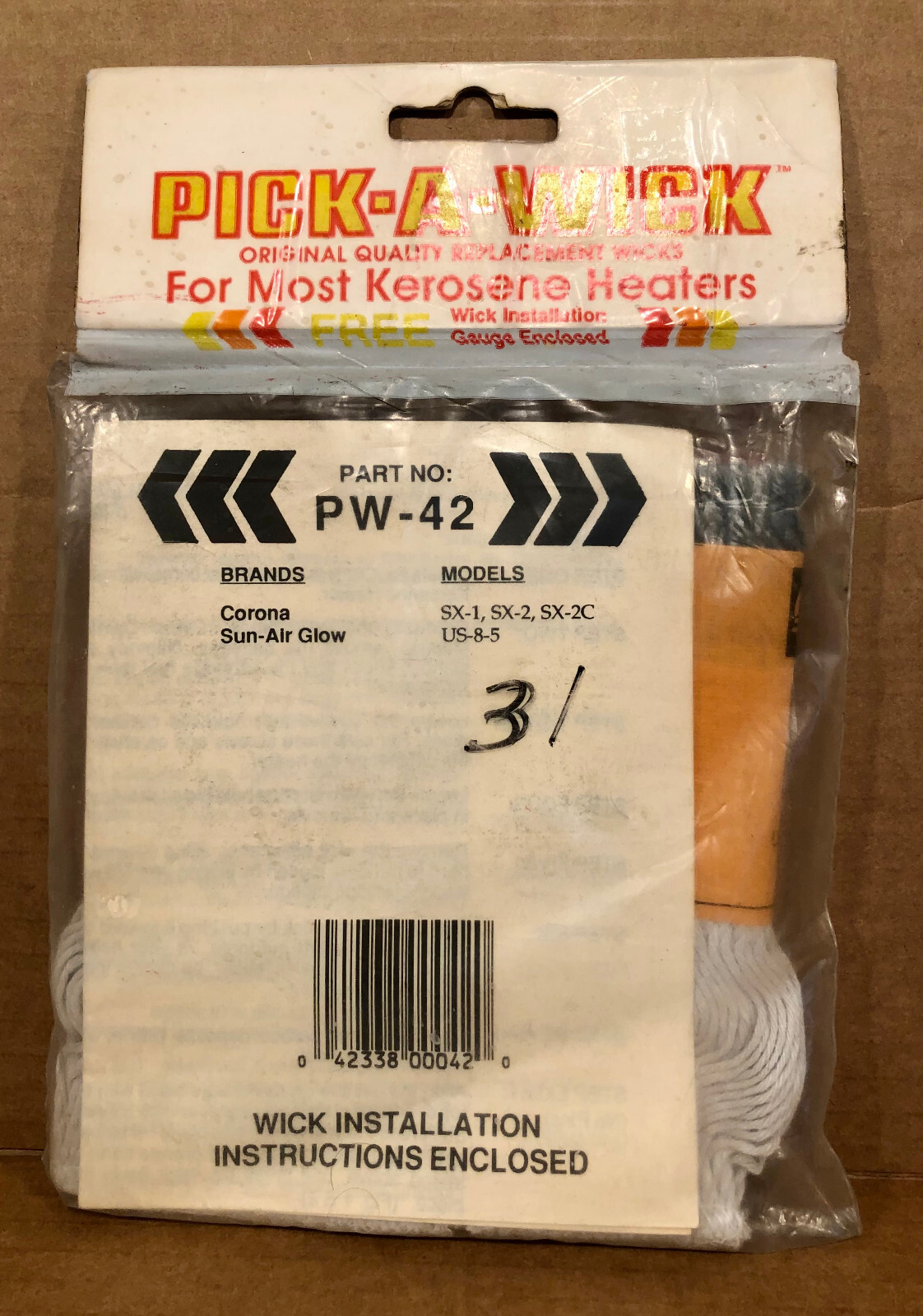 🐾 Pick A Wick PW42 Kerosene Heater Replacement Wick PW-42 SX1 MADE IN JAPAN 🐾