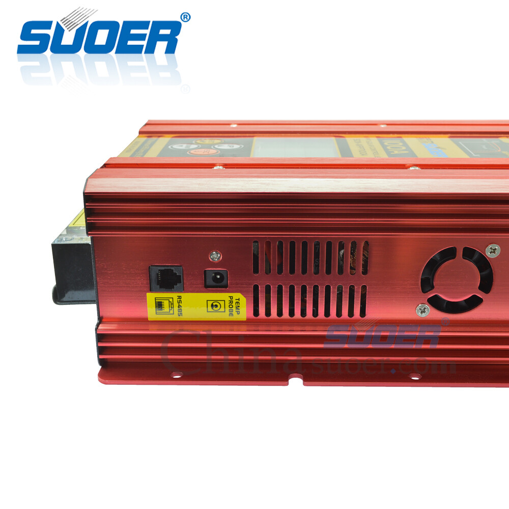 Suoer 12v/24v/48v 100A mppt solar charge controller solar regulator lcd controll