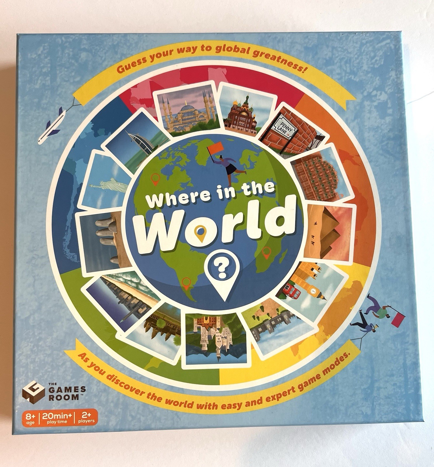 Where In The World Board Game 8+ Guess Your Way Around The World Trivia, Used 1x