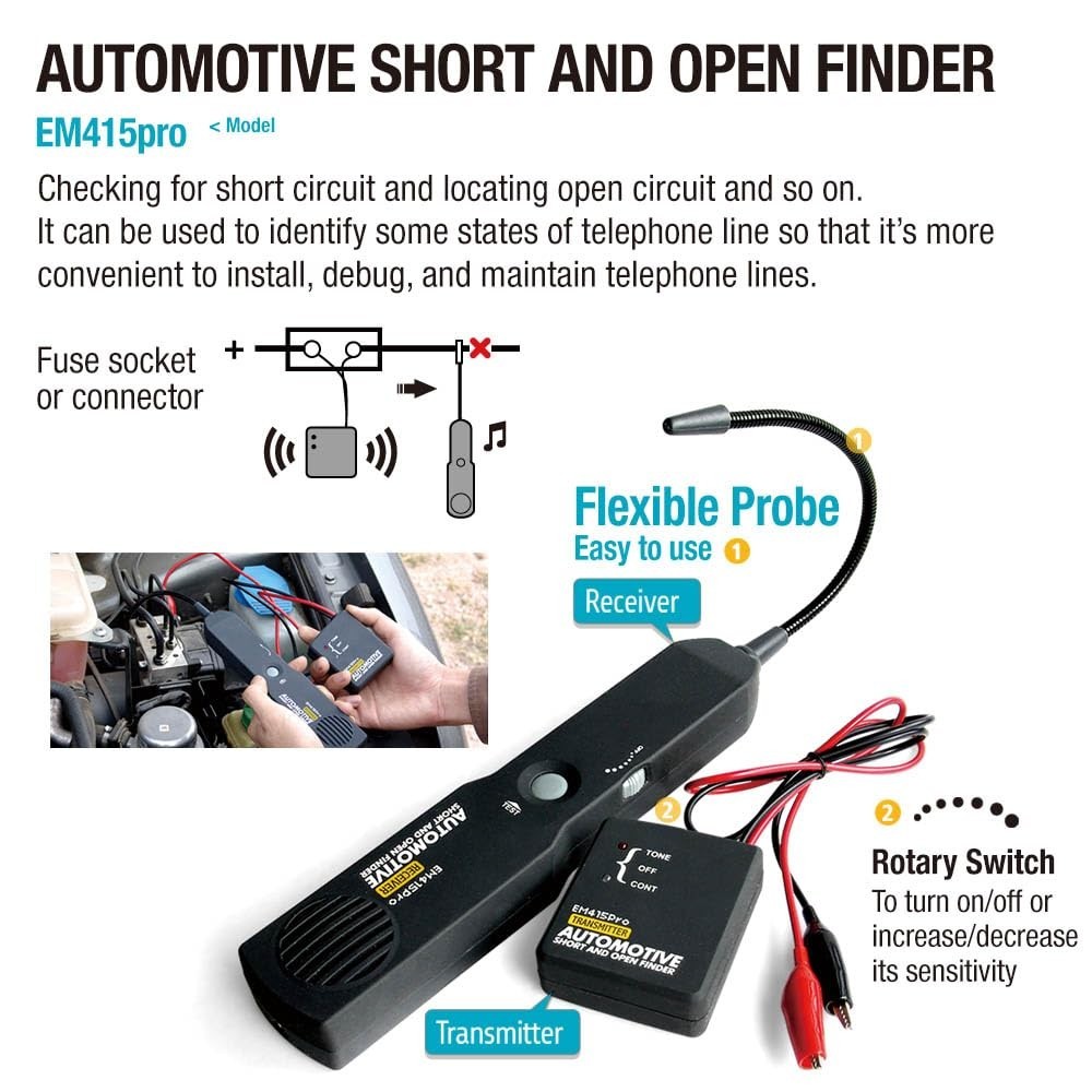 Cable Tracker Electrical, Auto Circuit Tester,Short Open Finder Wire Breaker ...