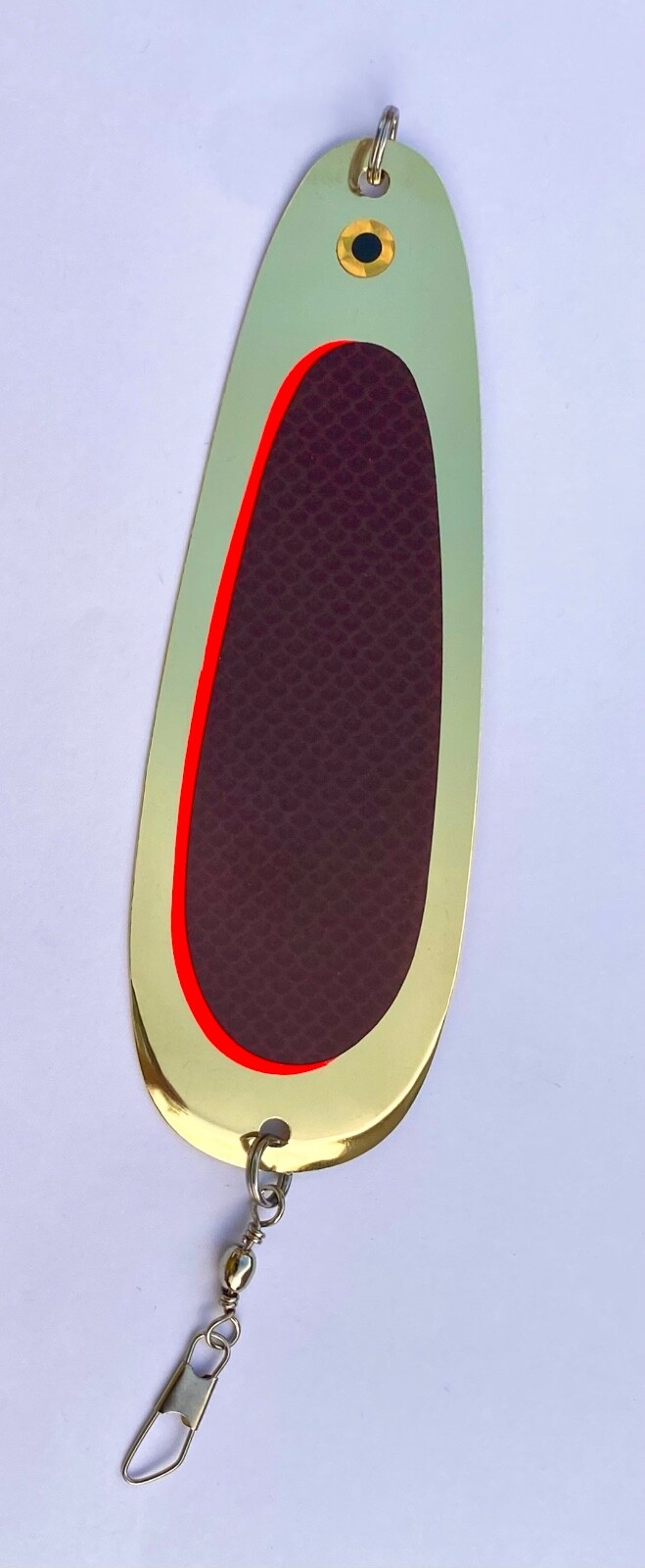 5.5-inch Trolling Dodger: uv “RED BEAVER"