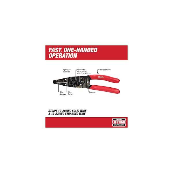 Milwaukee Tool 48-22-6579 Multi-Purpose Wire Stripper W/Crimper