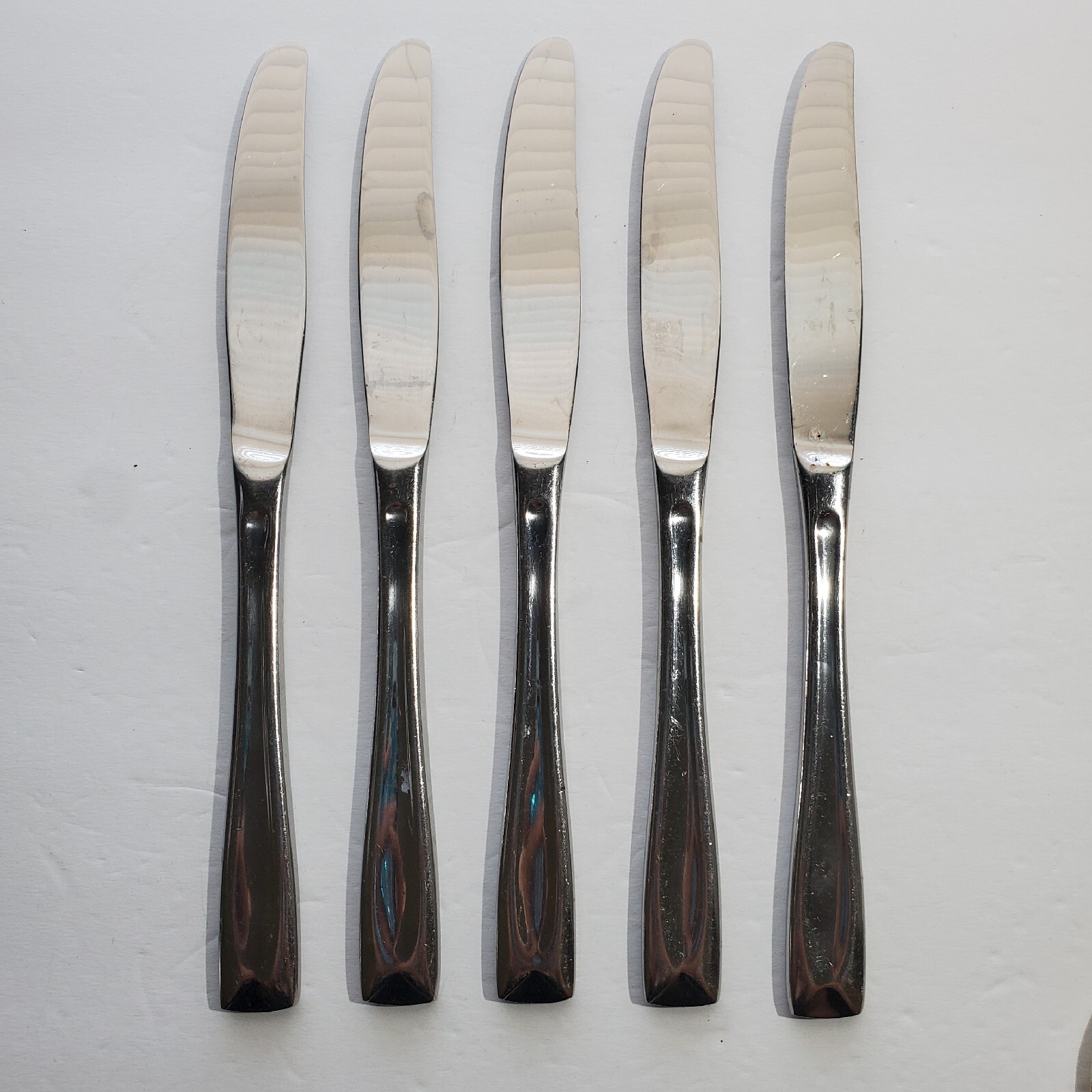 Set of 5 Oneida Glossy Lincoln Butter Knife Stainless Steel 9.5 Inch