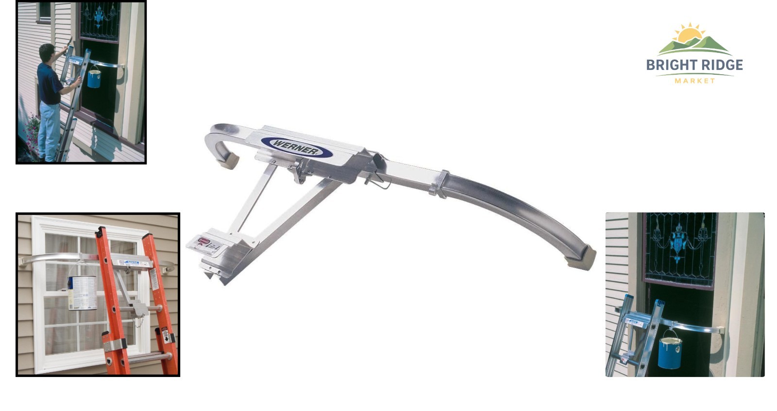 Versatile Ladder Stabilizer with Quick Release Attach Pins & 60" Maximum Height