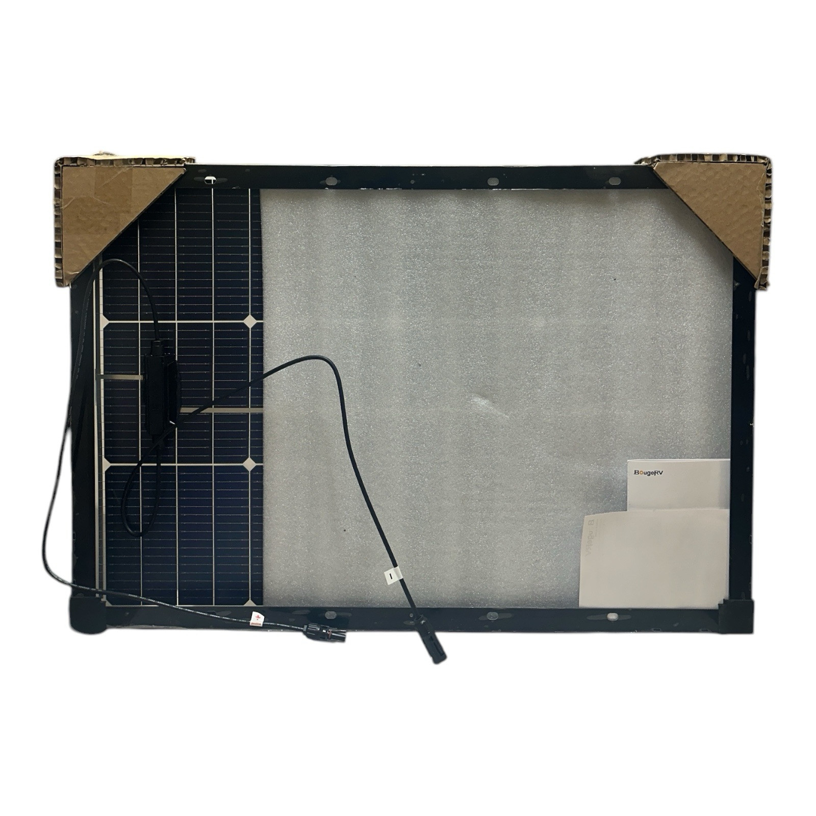 Solar Panel N-Type 100W : BougeRV 16BB N-Type 24V 100 Watt Bifacial Solar Panel