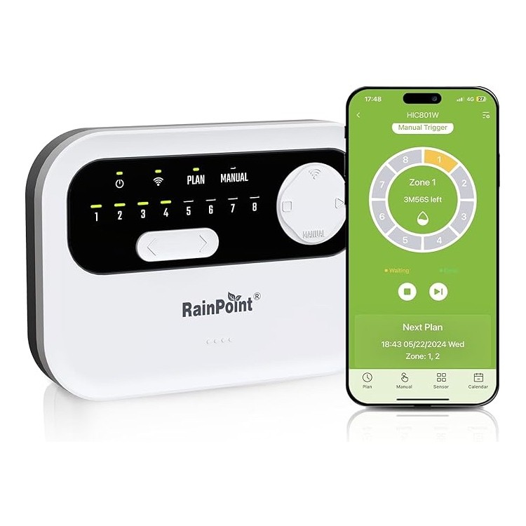 RainPoint 8-Zone Smart Irrigation Controller