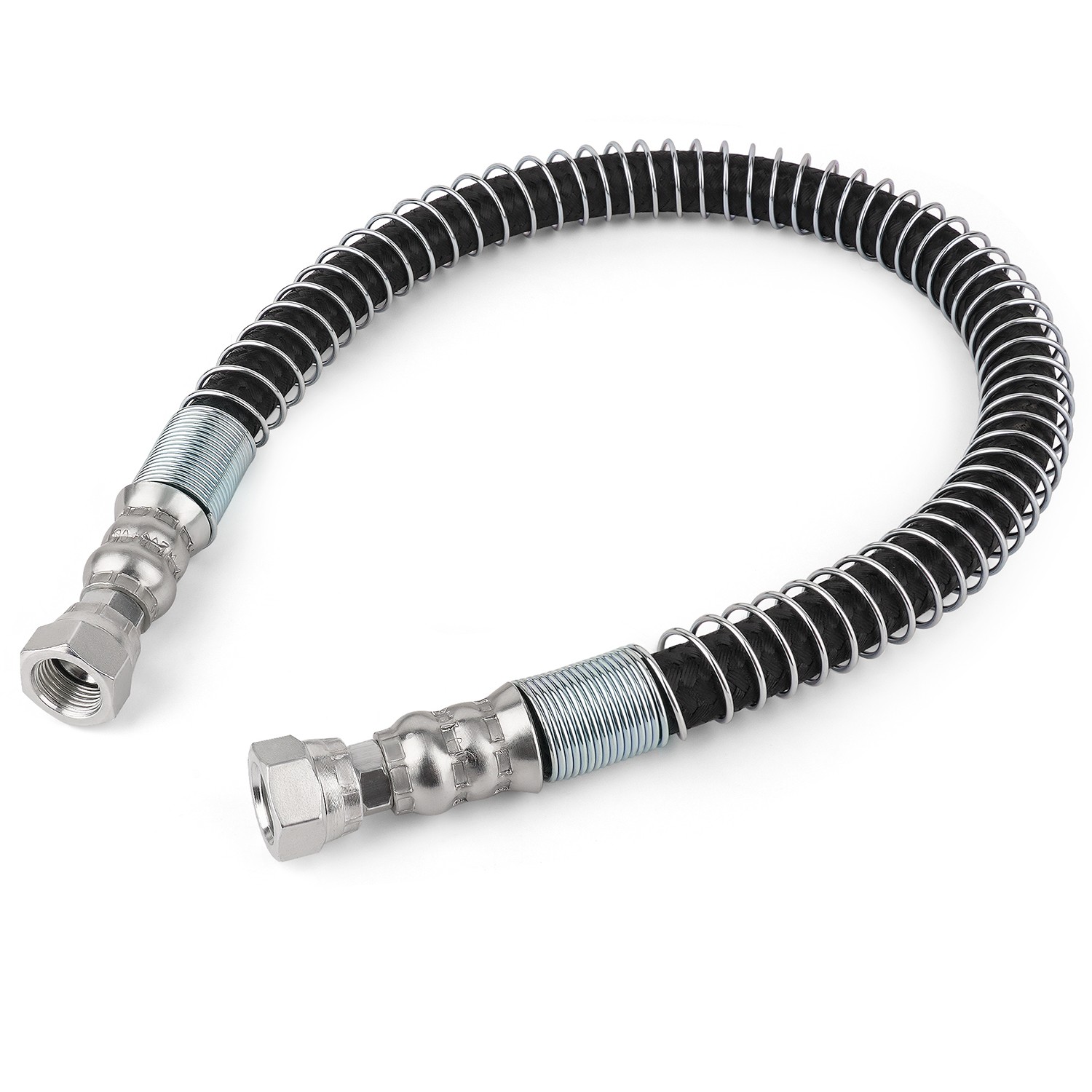 24" LPG Hose Assembly with Spiral Guard – 3/8" Fitting Propane Line for Forklift