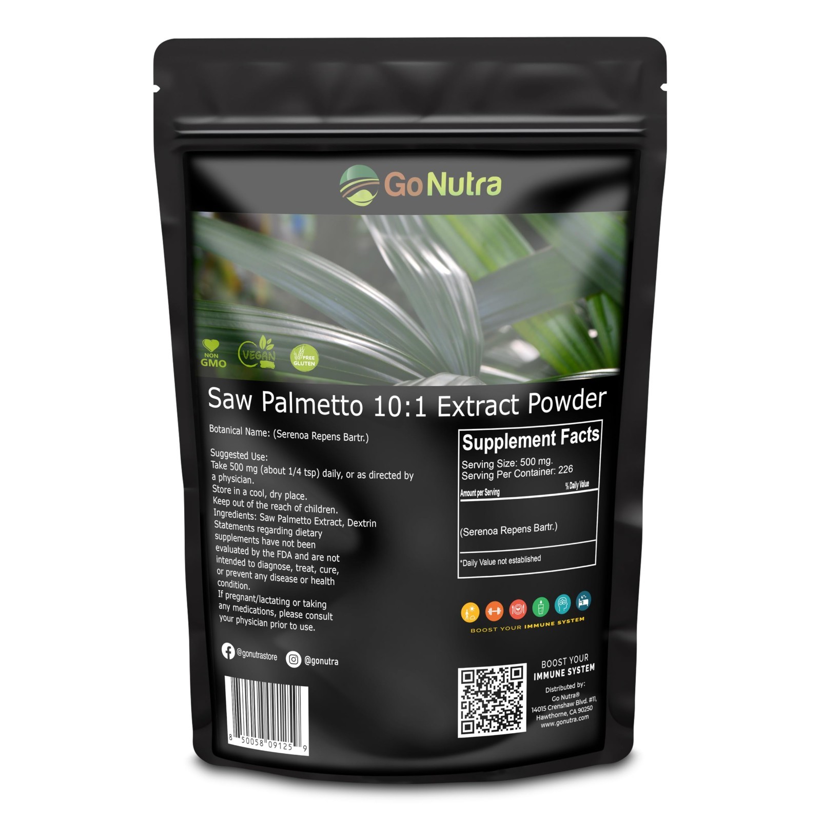 Saw Palmetto Extract Powder Potent 10:1 Strength | 4 oz. Saw Palmetto Supplement