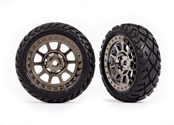 Traxxas 1/10 Bandit 2WD XL5 * Anaconda 2.2" Pre-Glued Front Tires, Black Chrome