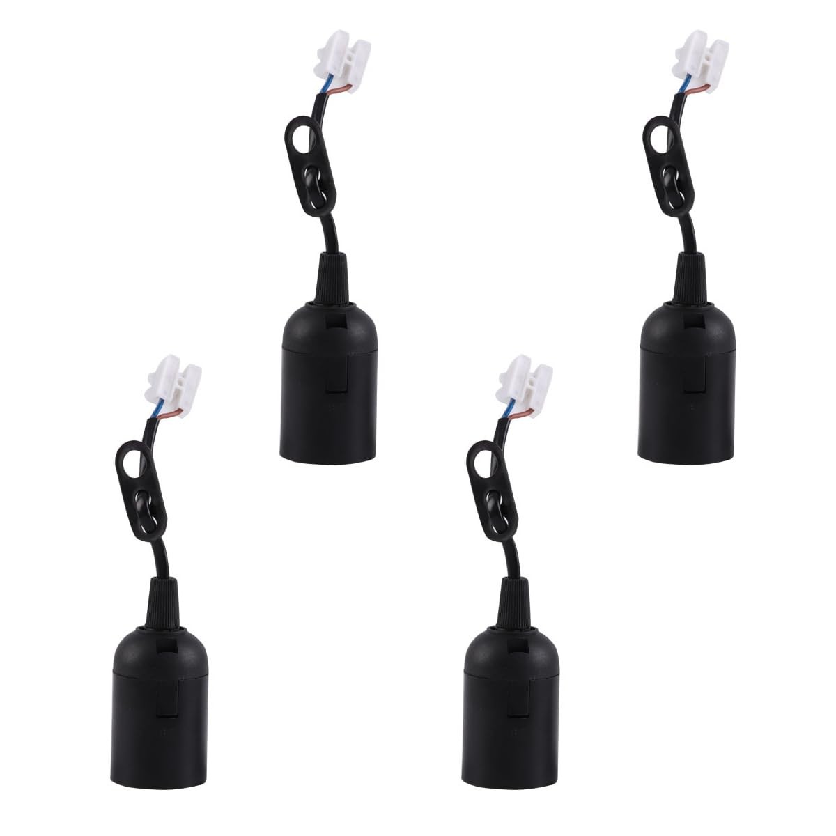 4 Pack Pigtail Lamp Socket Temporary Lamp Base with Screw Type Quick Connect ...