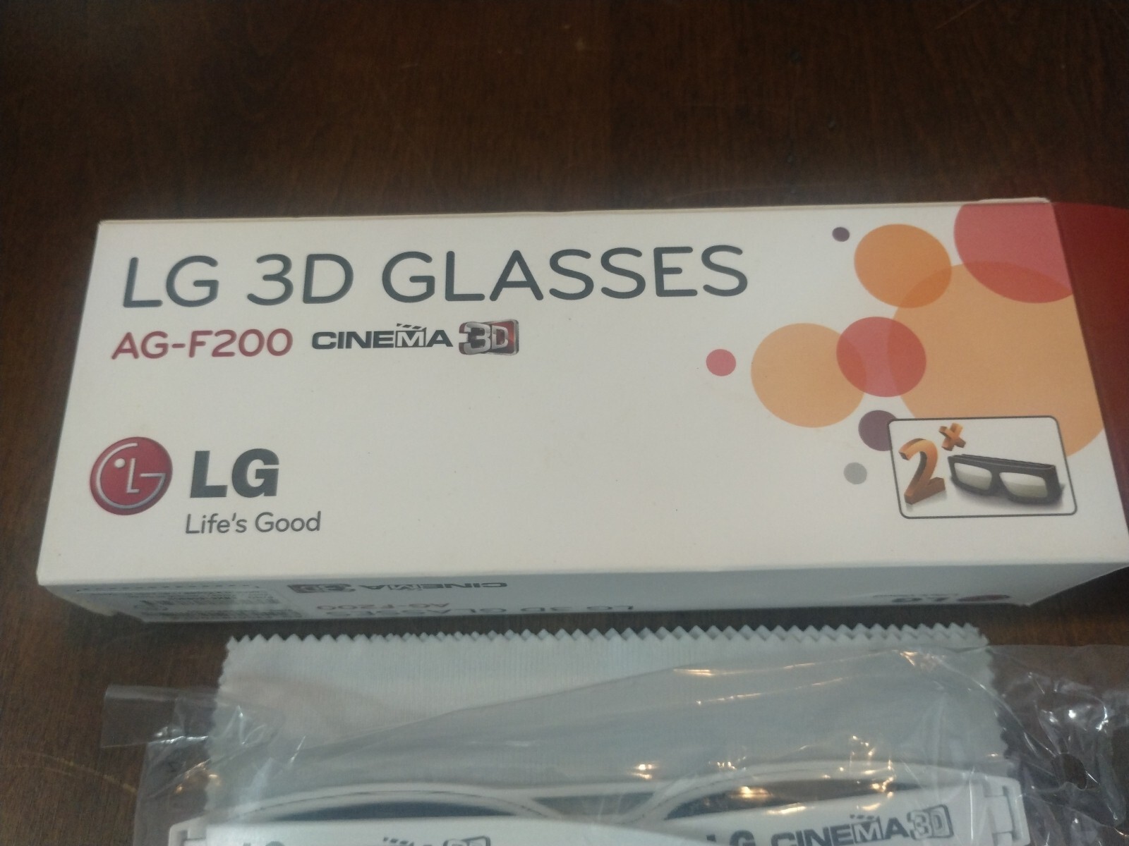 LG 3D Cinema Glasses Pack Of 2 - AG-F200 White & Orange