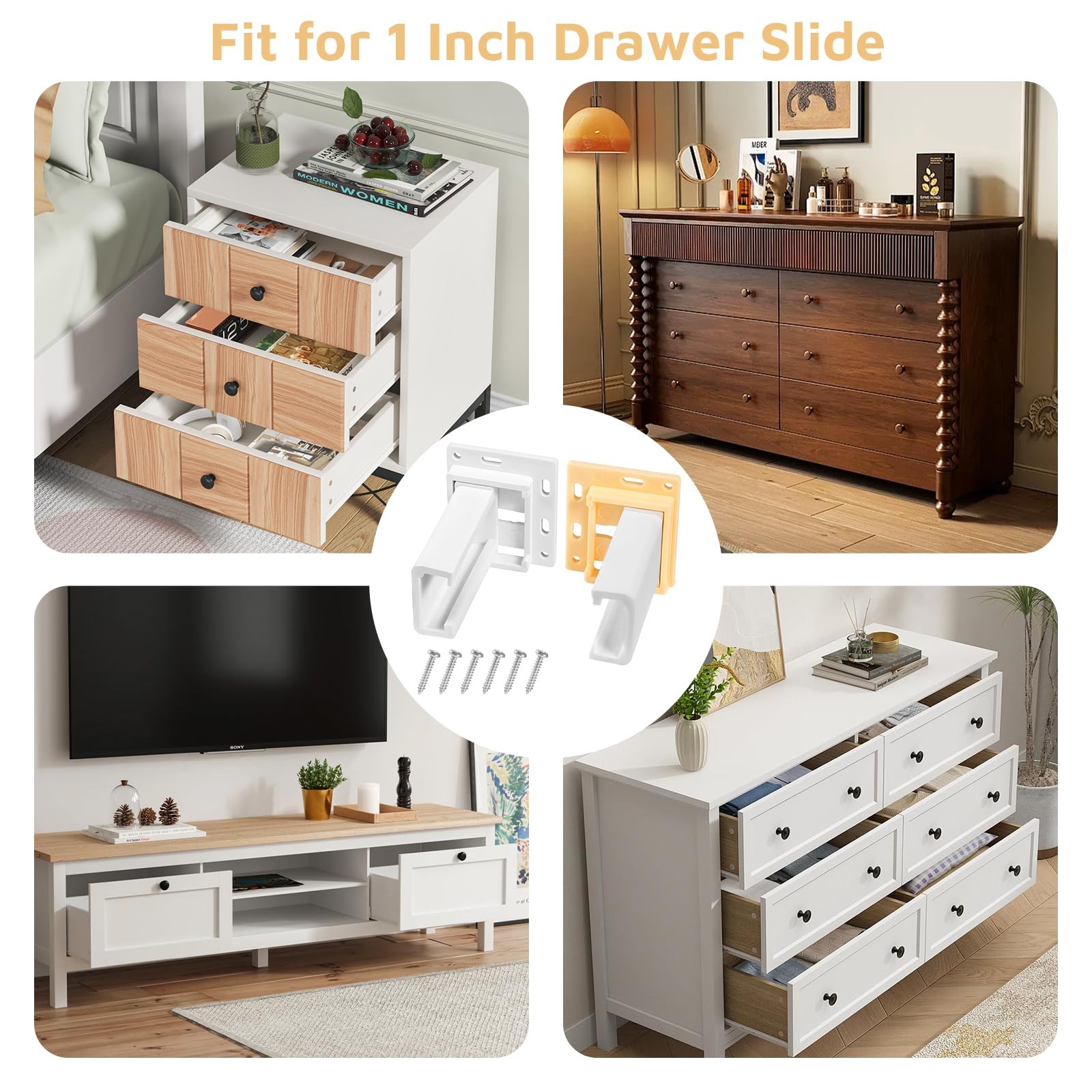 Drawer Slide Socket Set, Rv Drawer Slides, Drawer Track Back Plate, Cabinet D...