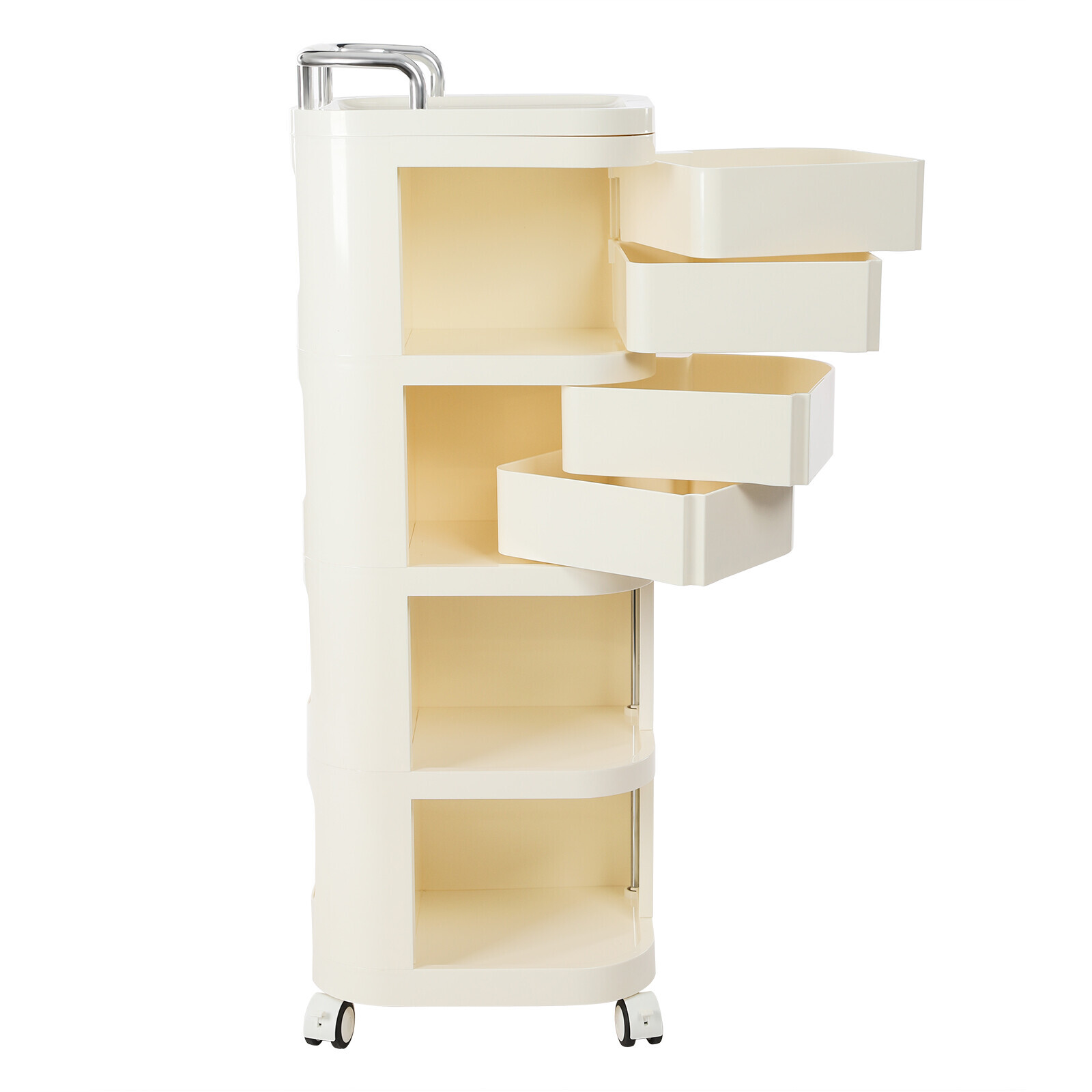4-Tier Rolling Kitchen Trolley Rack – Versatile Storage Cart for Home & Office