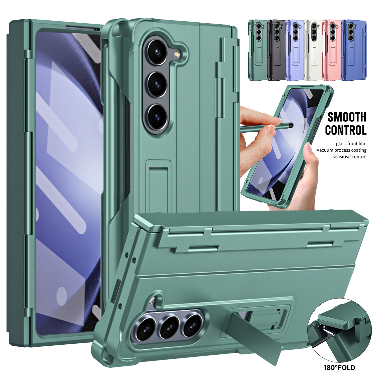 For Samsung Galaxy Z Fold 6 5 4 3 Hinge Shockproof Case Screen Protector w/ Pen