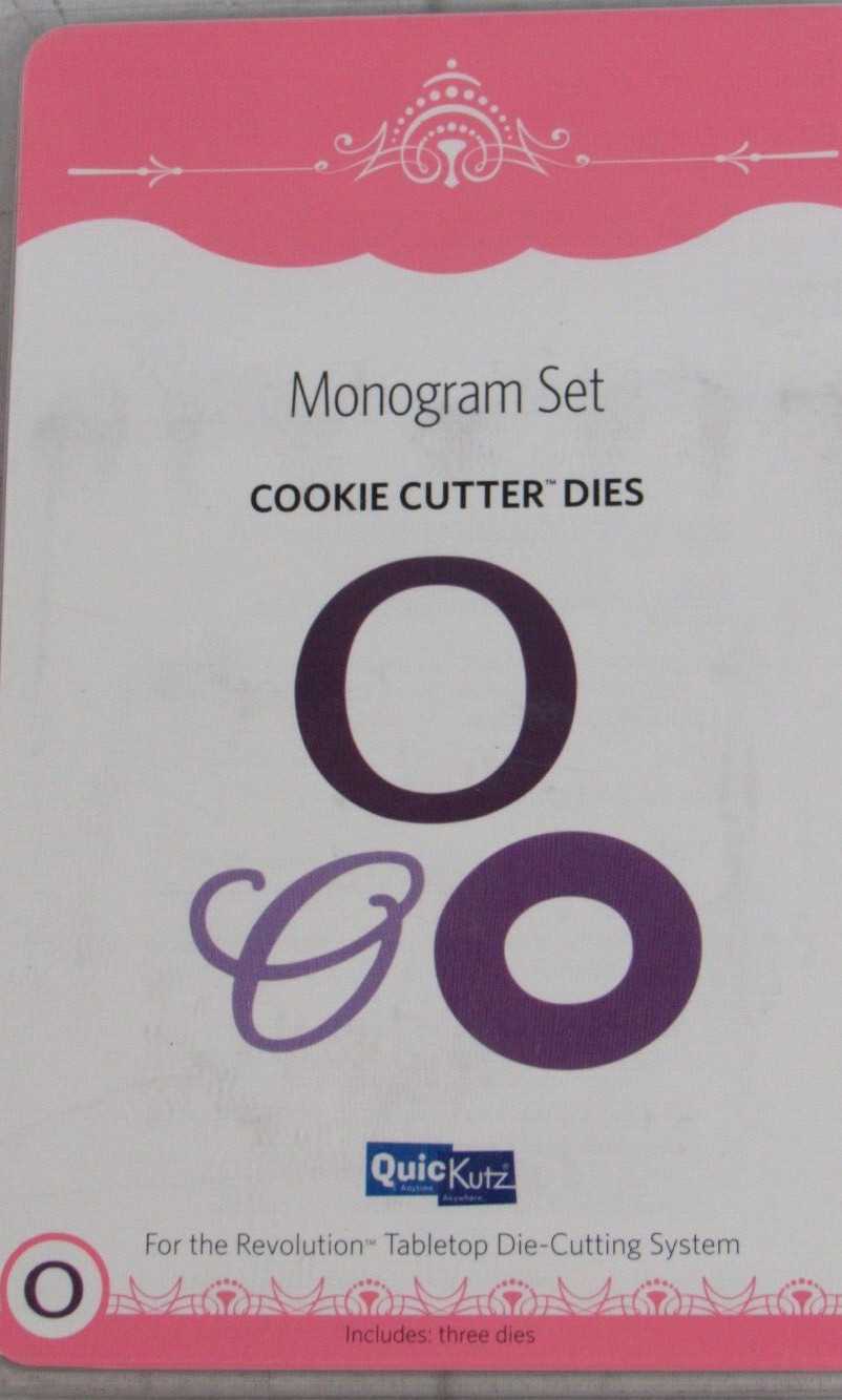 QuicKutz Monogram "O" Set, Cookie Cutter Dies, 3 dies, CC-MONOGRAM-O01