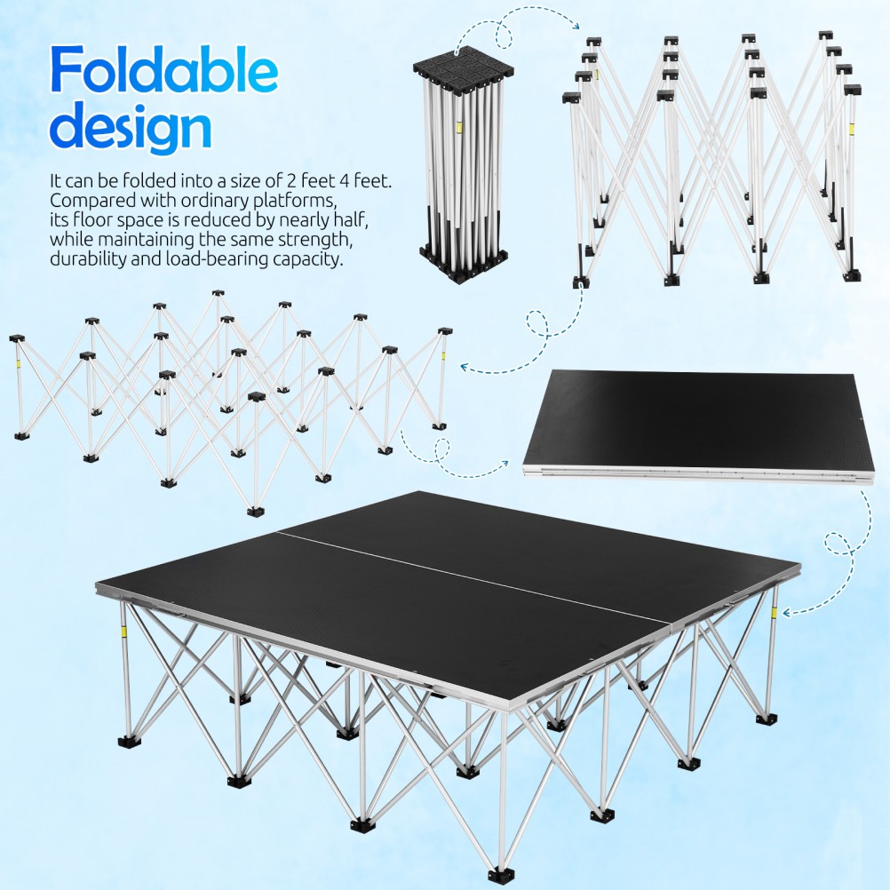 Folding Portable Stage Platform 4x4 Foldable Stage Platform Modular Unit 700Kg