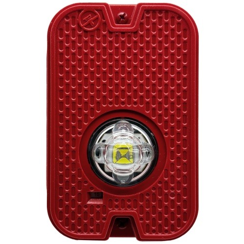System Sensor P2GRKLED L-Series Outdoor Compact Wall-Mounted Horn Strobe, "FIRE"