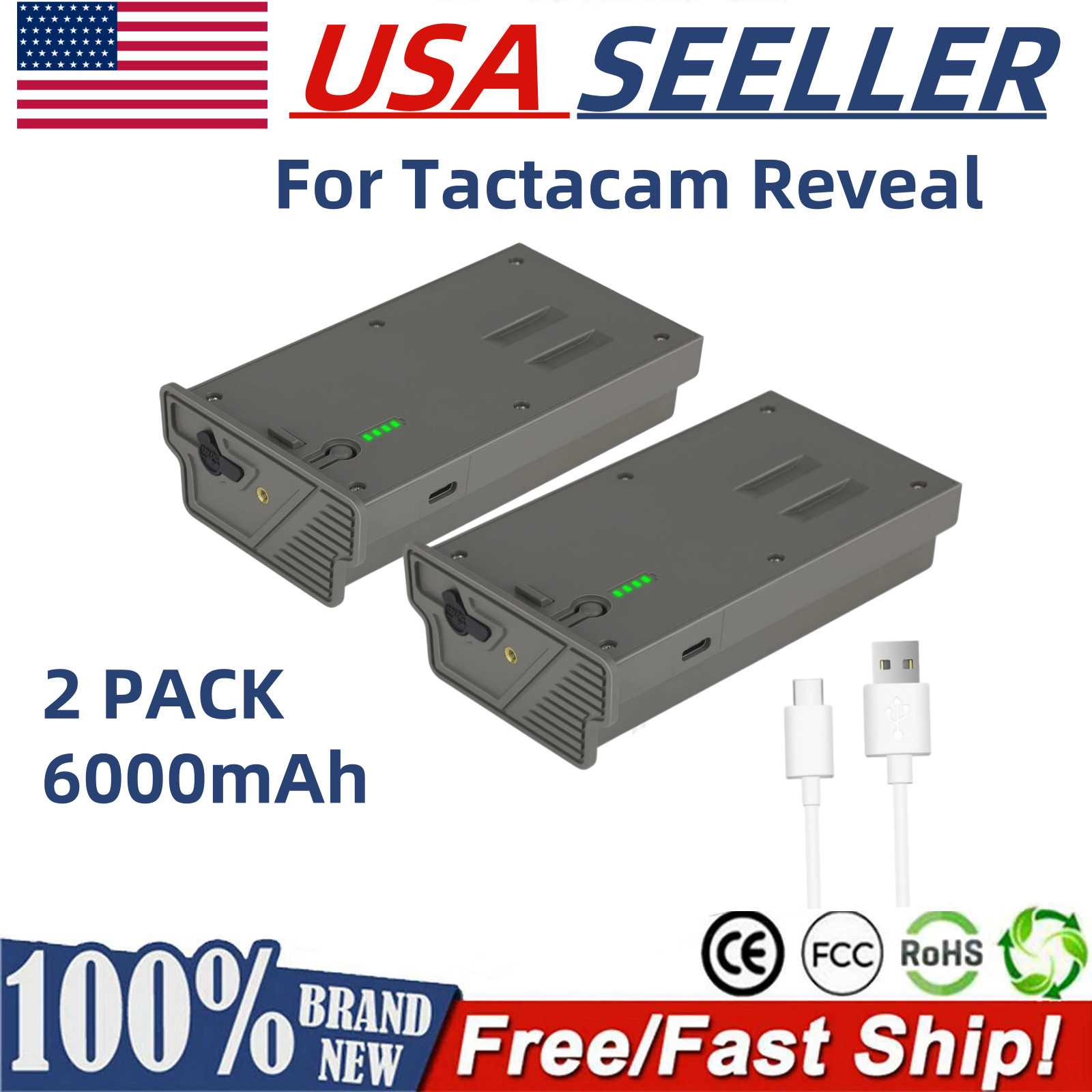 2PACK Rechargeable Battery for Reveal Hunting Trail Camera X Gen 3.0,2.0,Pro 3.0