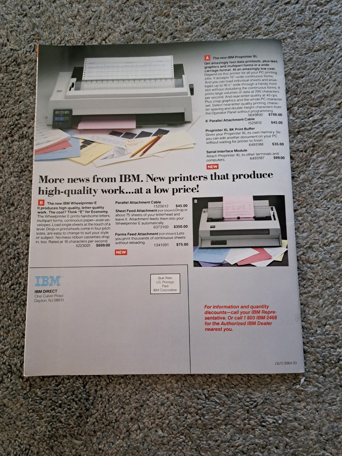 Vintage Summer 1986 IBM Personal Computer Catalog