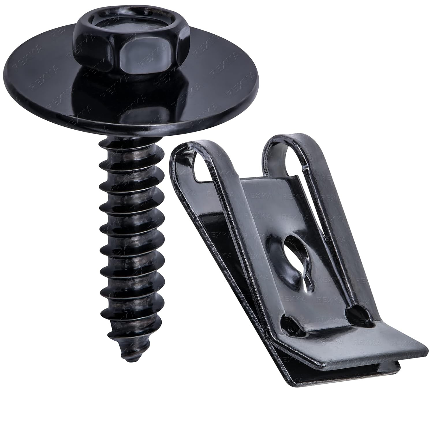 Rexka 10 Sets M4.2 Universal Fender Liner Engine Splash Shield Hex Head Screw &