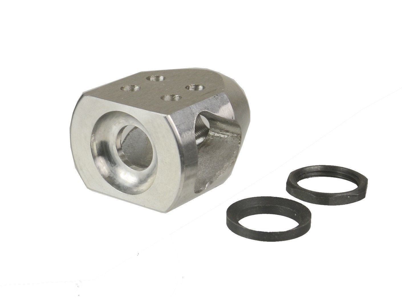 Stainless Steel .45 Compact Tanker Muzzle Brake .578-28 (37/64x28) W JM and CW