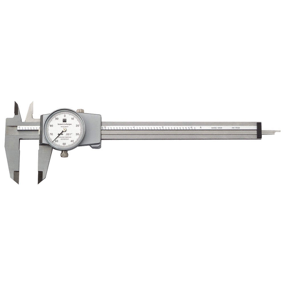 TESA BROWN & SHARPE 599-579-4 Dial Caliper,6 In,0.001 In Grad,Silver 5RCH8