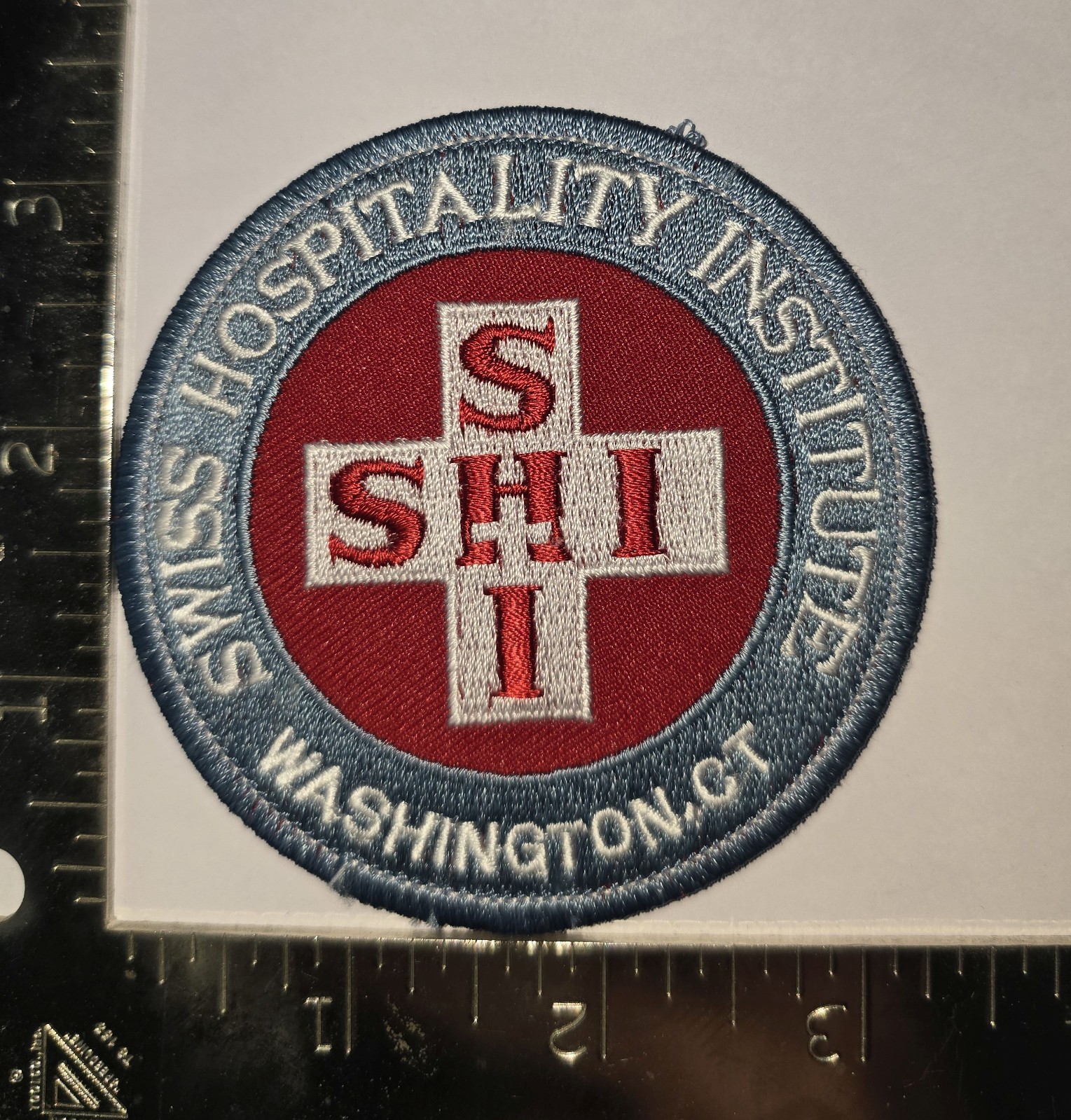 Swiss Hospitality Institute Patch – Washington CT – Red Cross Emblem