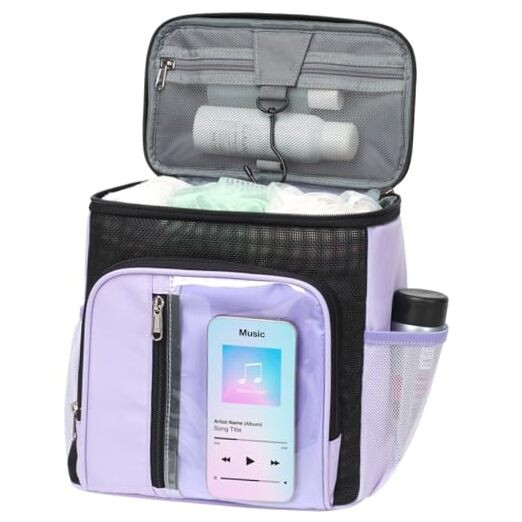 Shower Caddy Portable for College Dorm Essentials - Large Hanging Purple