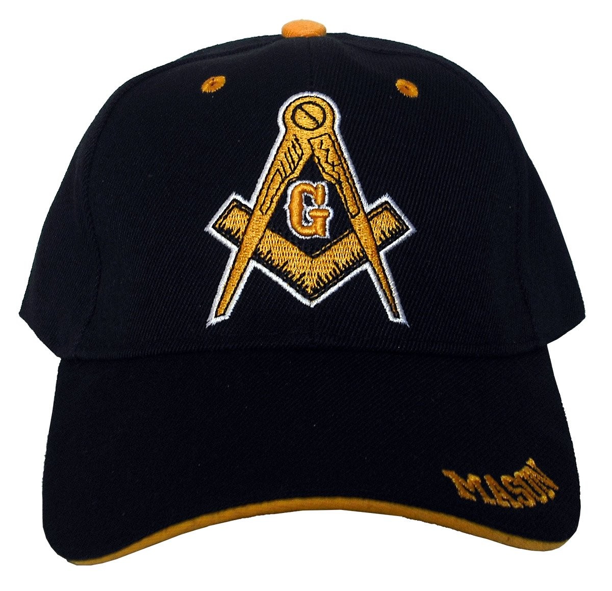Freemason 3D Embroidered Adjustable Hat Mason Masonic Lodge Medium, Black