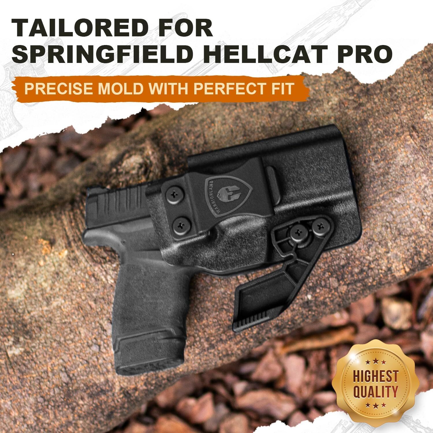 IWB Kydex Holster Optics Cut & Claw: Springfield Armory Hellcat Pro Pistol