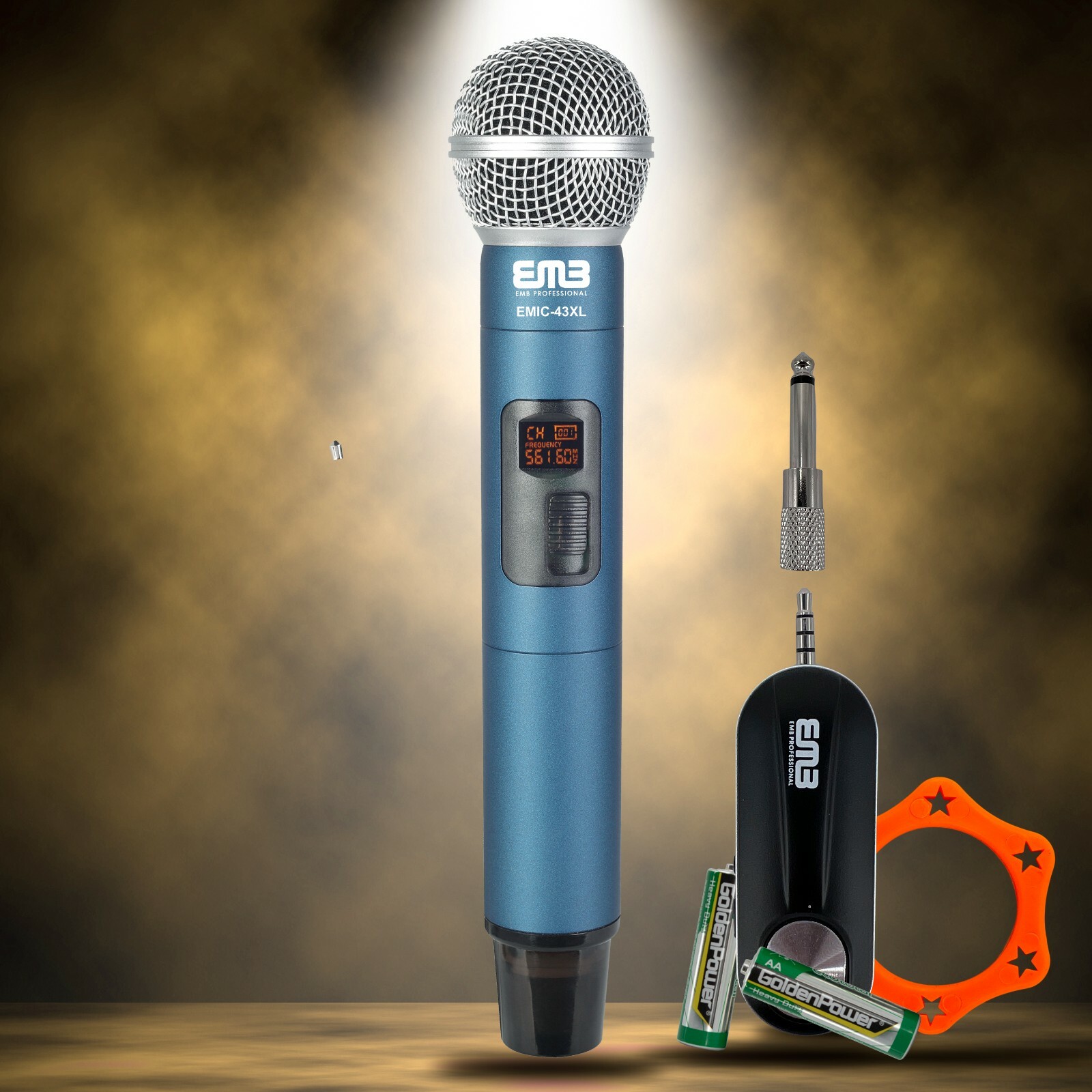 Pro UHF Wireless Handheld Microphone System with Rechargeable, Karaoke, Church
