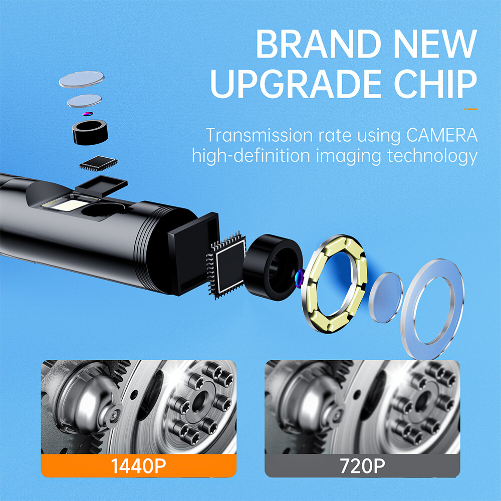 1920P Dual Lens Snake Inspection Borescope Type C iPhone Endoscope Scope Camera
