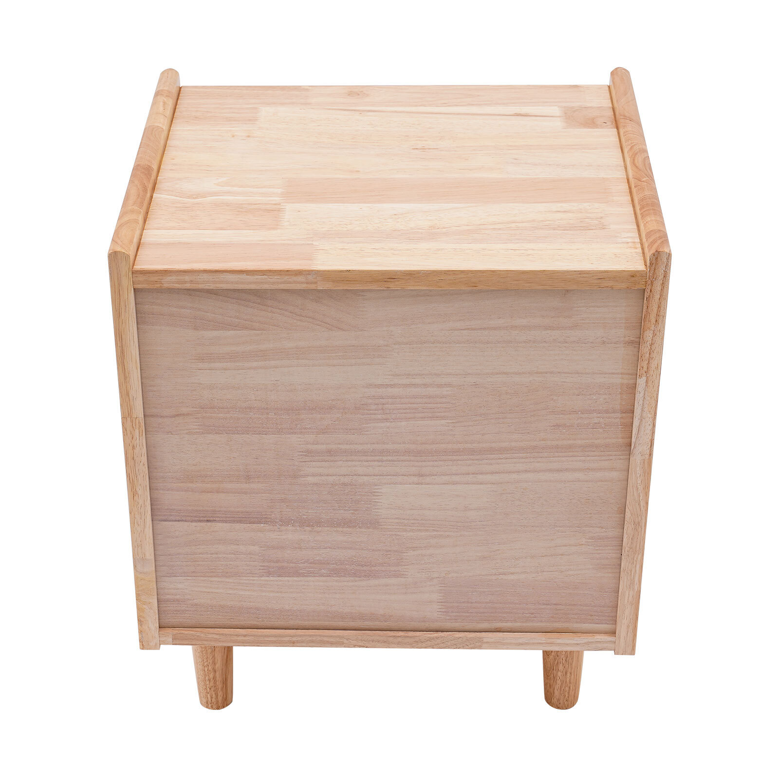 43.5*40*48cm Rubberwood Bedside Cabinet Bedroom Storage Cabinet With 2 Drawers