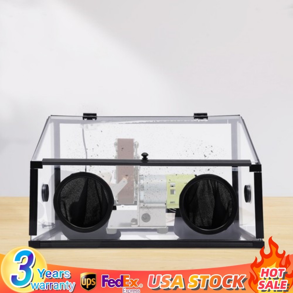 Dust Box Fully Enclosed Electric Grinding Table Polisher Dust Box w/ LED Light