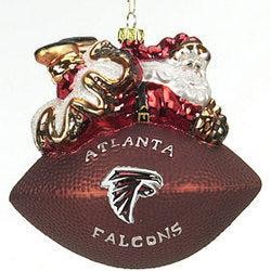 Atlanta Falcons Ornament 5 1/2 Inch Peggy Abrams Glass Football