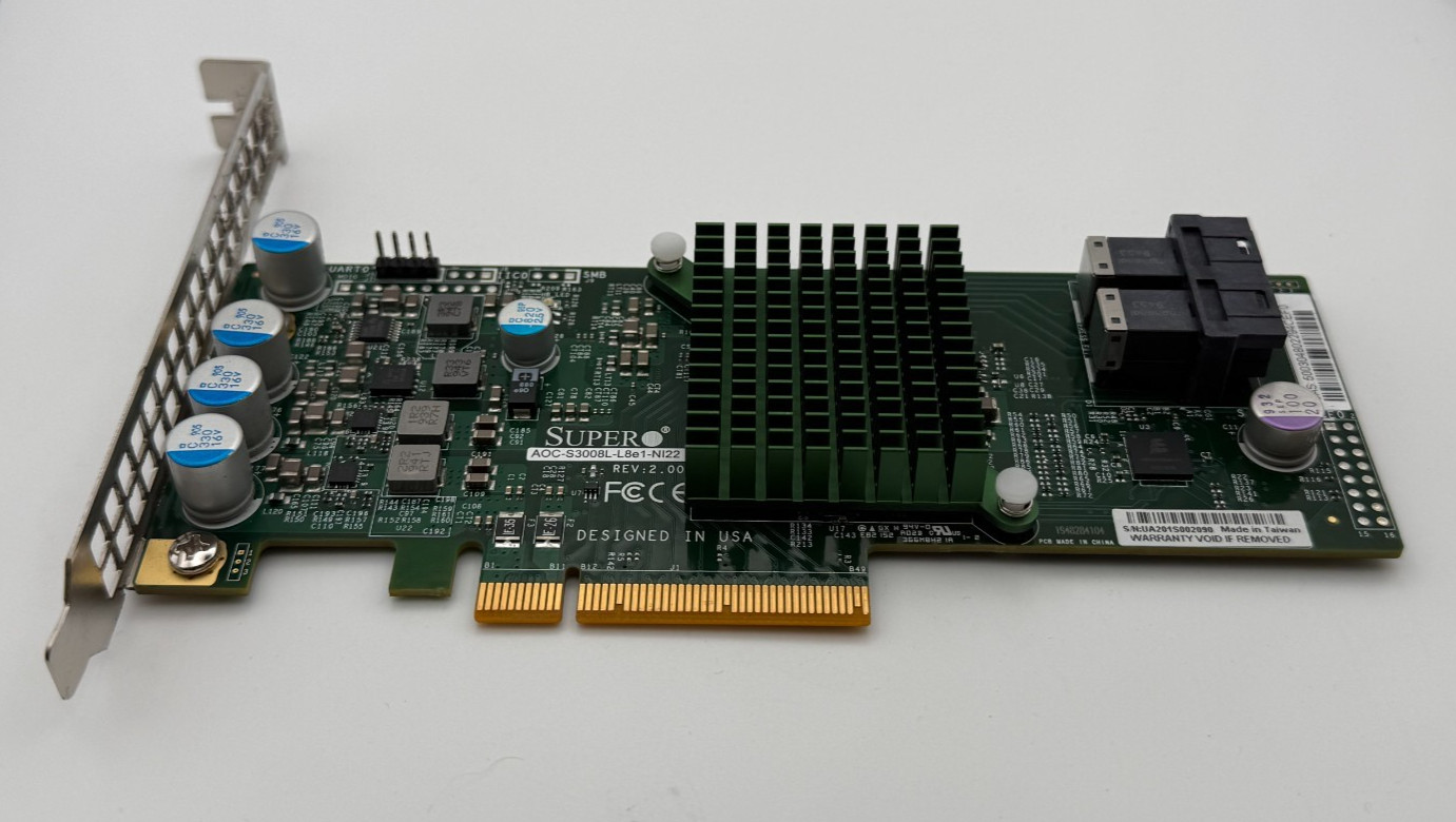 Supermicro AOC-S3008L-L8E SAS 8-Port 12GB/s HBA Controller Card