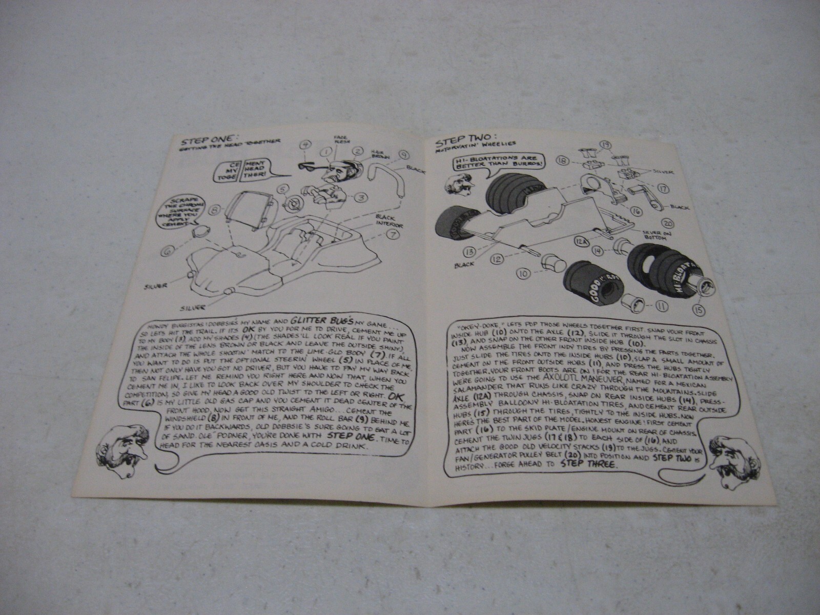 Instruction Sheet Only - Revell Glitter Bug Dune Buggy Model Kit #H-1352