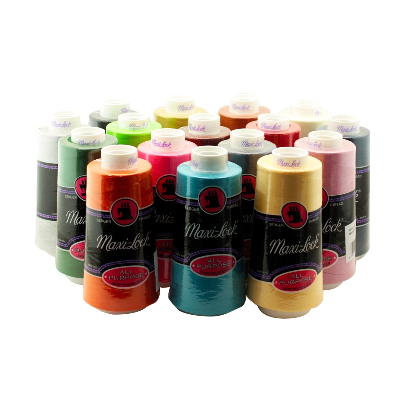 Maxi-Lock All-Purpose Serger Thread - 3000 Yard Cone - Pick Color